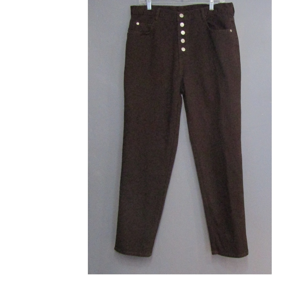 Vintage Encore Brown Button Fly Mom Jeans 17/18